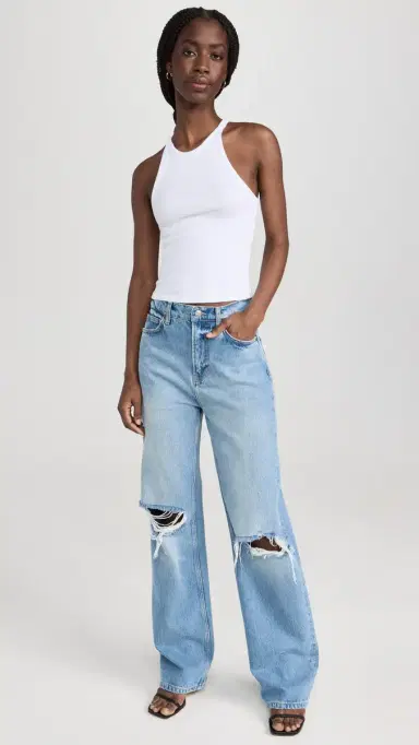 Good American Heritage Ribbed Tank Top White001 | Thumbnail 5