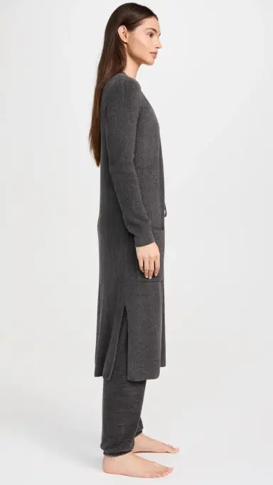 Barefoot Dreams Cozy Chic Ultra Lite Long Cardigan Carbon | Thumbnail 4 Barefoot Dreams Cozy Chic Ultra Lite Long Cardigan Carbon | Thumbnail 4