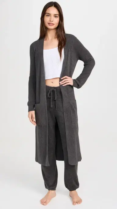 Barefoot Dreams Cozy Chic Ultra Lite Long Cardigan Carbon | Thumbnail 5 Barefoot Dreams Cozy Chic Ultra Lite Long Cardigan Carbon | Thumbnail 5