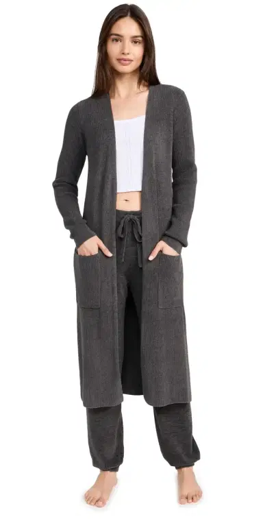 Barefoot Dreams Cozy Chic Ultra Lite Long Cardigan Carbon | Thumbnail 1 Barefoot Dreams Cozy Chic Ultra Lite Long Cardigan Carbon | Thumbnail 1