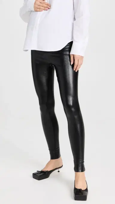 Commando Faux Leather Maternity Leggings Black | Thumbnail 2