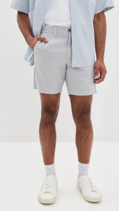 Faherty Essential Chino Shorts 7 Rain Cloud 38 | Thumbnail 2 Faherty Essential Chino Shorts 7 Rain Cloud 38 | Thumbnail 2