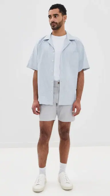 Faherty Essential Chino Shorts 7 Rain Cloud 38 | Thumbnail 5 Faherty Essential Chino Shorts 7 Rain Cloud 38 | Thumbnail 5