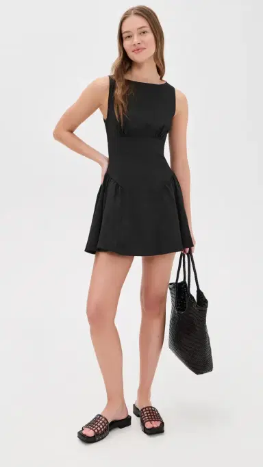 STAUD Gwen Mini Dress Black | Thumbnail 5