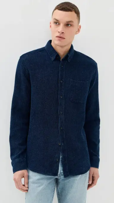 Taylor Stitch Jack Waffle Indigo Shirt Indigo Waffle 40 | Thumbnail 2