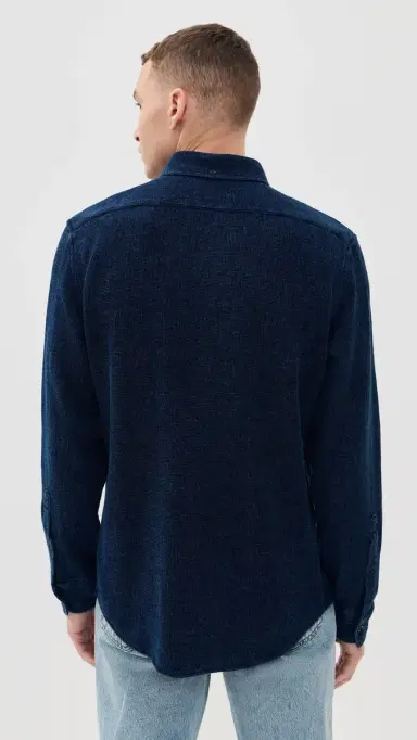 Taylor Stitch Jack Waffle Indigo Shirt Indigo Waffle 40 | Thumbnail 3