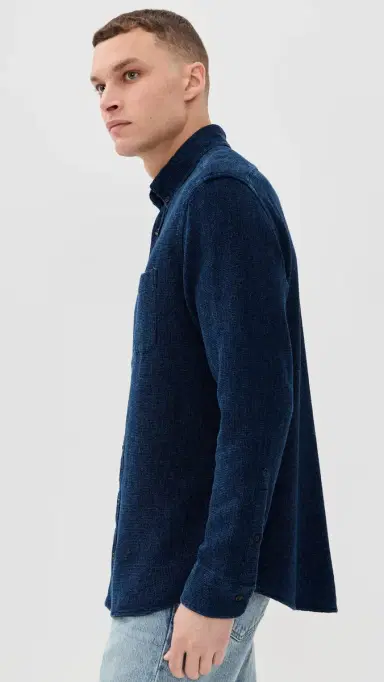 Taylor Stitch Jack Waffle Indigo Shirt Indigo Waffle 40 | Thumbnail 4