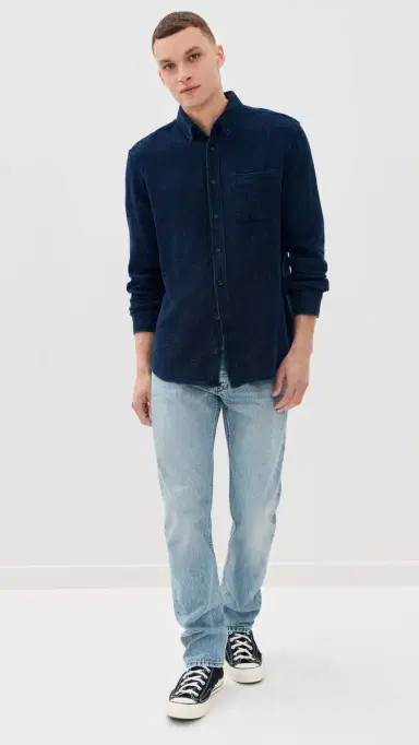 Taylor Stitch Jack Waffle Indigo Shirt Indigo Waffle 40 | Thumbnail 5