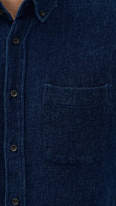 Taylor Stitch Jack Waffle Indigo Shirt Indigo Waffle 40 | Thumbnail 6