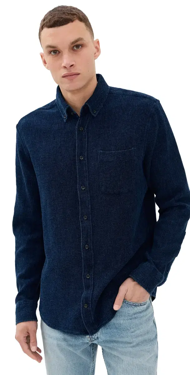 Jack Waffle Indigo Shirt Indigo Waffle