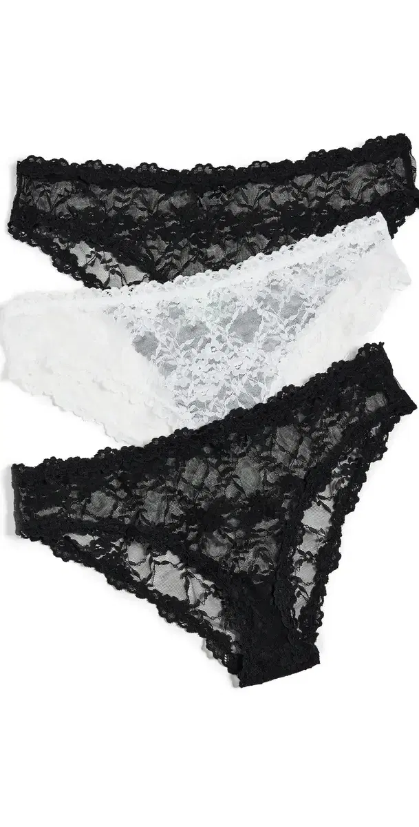 aria Lace Bikini 3 Pack Black//Black