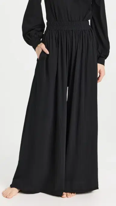 Lunya Pima Wide Leg Pants Immersed Black | Thumbnail 2 Lunya Pima Wide Leg Pants Immersed Black | Thumbnail 2