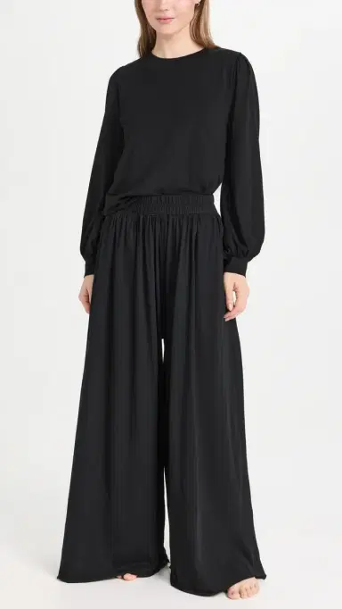 Lunya Pima Wide Leg Pants Immersed Black | Thumbnail 5 Lunya Pima Wide Leg Pants Immersed Black | Thumbnail 5