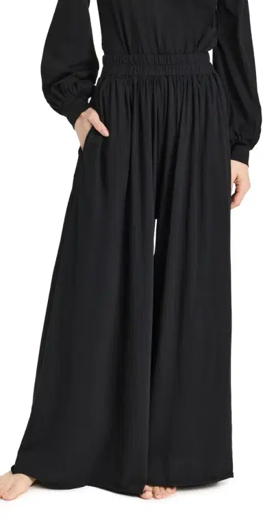 Lunya Pima Wide Leg Pants Immersed Black | Thumbnail 1 Lunya Pima Wide Leg Pants Immersed Black | Thumbnail 1