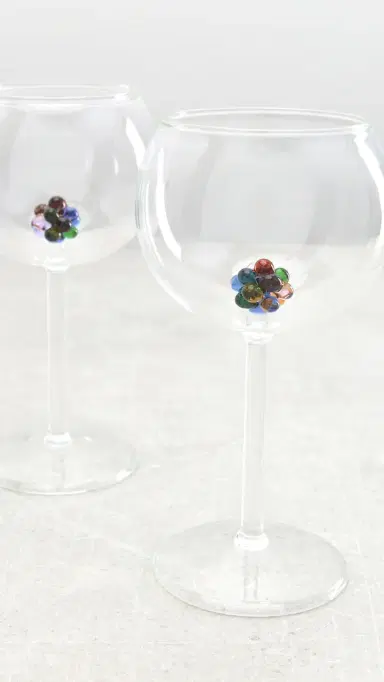 FAZEEK Bloom Wine Glasses Set of 2 Multi One Size | Thumbnail 3 FAZEEK Bloom Wine Glasses Set of 2 Multi One Size | Thumbnail 3