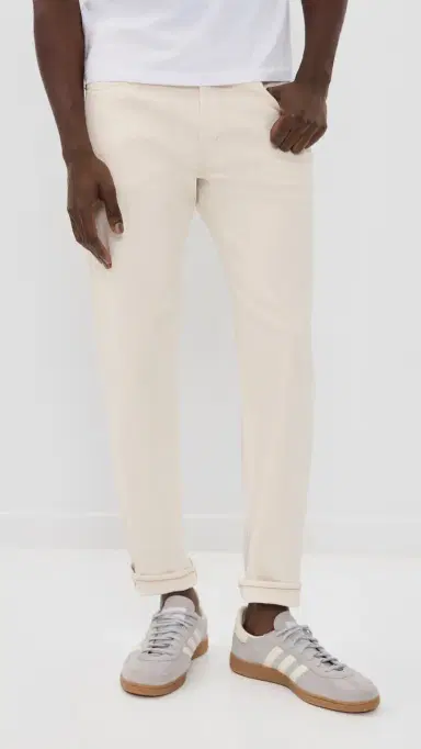 Madewell Relaxed Taper Ecru Comfort Selvedge Jeans Ecru 32 | Thumbnail 2