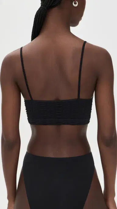 Free People Heirloom Seamless Bralette Black M/L | Thumbnail 3