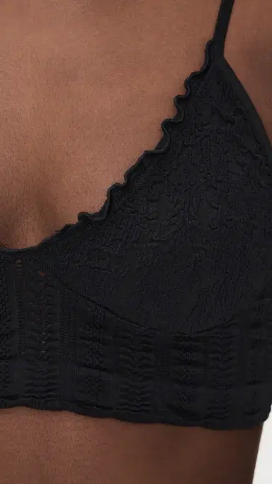 Free People Heirloom Seamless Bralette Black M/L | Thumbnail 6