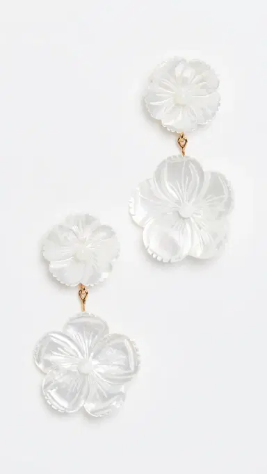 Jennifer Behr Tessa Earrings Mother of Pearl One Size | Thumbnail 2