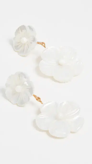 Jennifer Behr Tessa Earrings Mother of Pearl One Size | Thumbnail 4