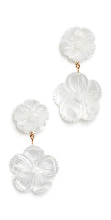 Jennifer Behr Tessa Earrings Mother of Pearl One Size | Thumbnail 1
