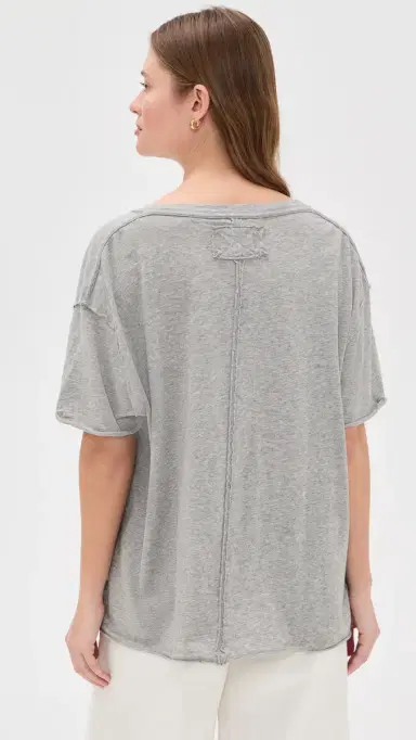 Free People Nina V Tee Heather Grey S | Thumbnail 3