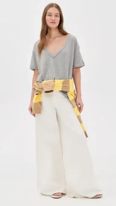 Free People Nina V Tee Heather Grey S | Thumbnail 5