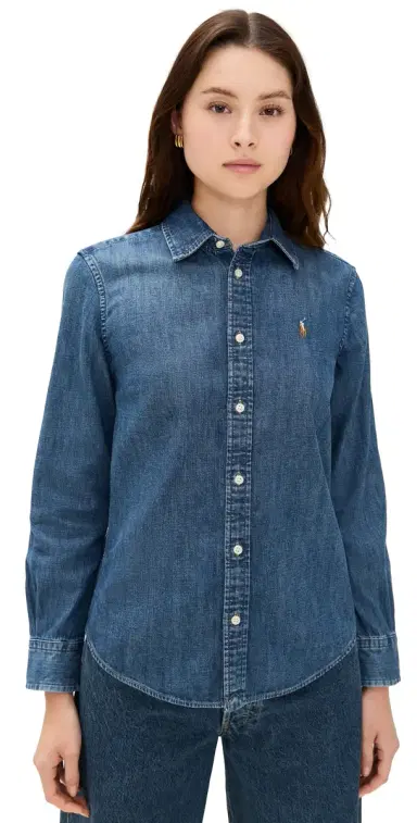 Polo Ralph Lauren Denim Long Sleeve Button Down Blue | Thumbnail 1 Polo Ralph Lauren Denim Long Sleeve Button Down Blue | Thumbnail 1