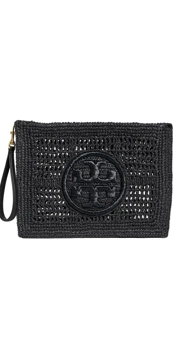 Ella Crochet Pouch Black One Size