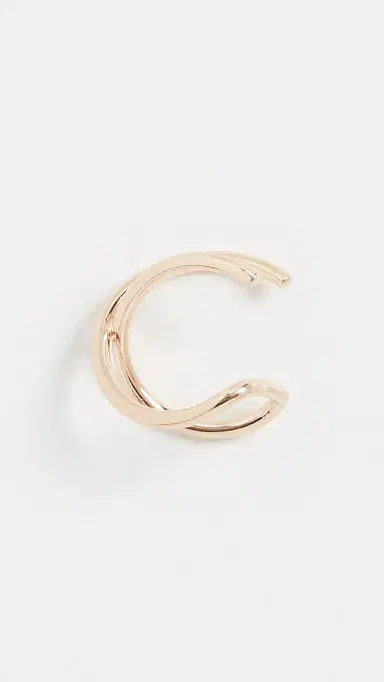 Zoë Chicco 14k Gold Thin X Wire Ear Cuff Yellow Gold One Size | Thumbnail 4 Zoë Chicco 14k Gold Thin X Wire Ear Cuff Yellow Gold One Size | Thumbnail 4