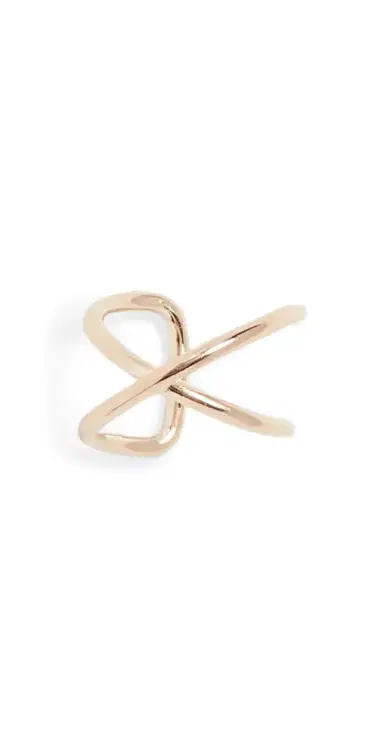 Zoë Chicco 14k Gold Thin X Wire Ear Cuff Yellow Gold One Size | Thumbnail 1 Zoë Chicco 14k Gold Thin X Wire Ear Cuff Yellow Gold One Size | Thumbnail 1