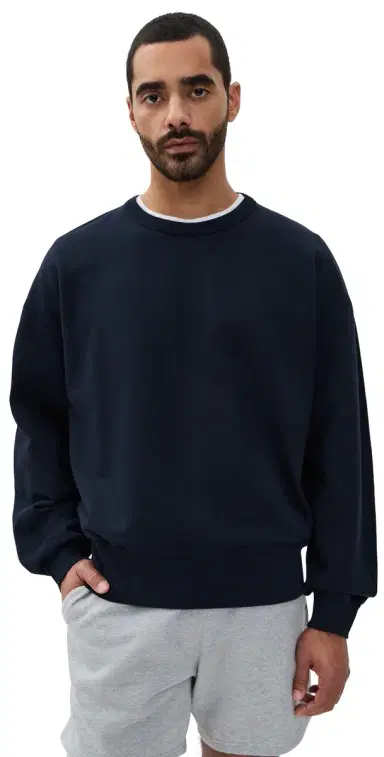 REIGNING CHAMP Midweight Terry Relaxed Crewneck Navy S | Thumbnail 1