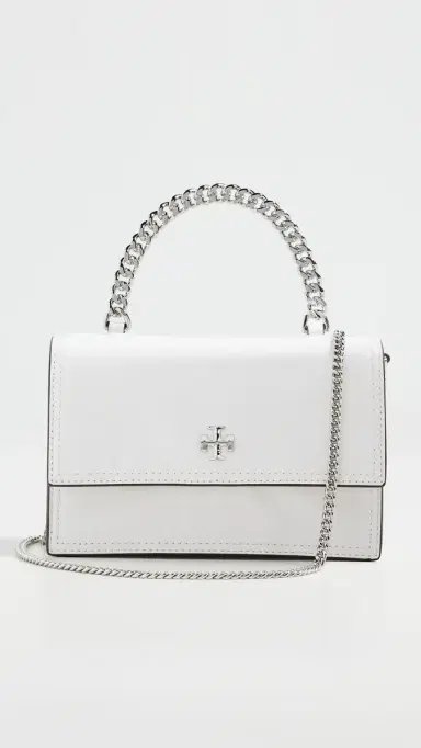 Tory Burch Kira Deconstructed Mini Top Handle Chain Wallet Bianco | Thumbnail 2 Tory Burch Kira Deconstructed Mini Top Handle Chain Wallet Bianco | Thumbnail 2