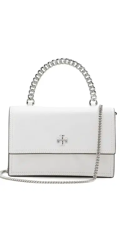 Tory Burch Kira Deconstructed Mini Top Handle Chain Wallet Bianco | Thumbnail 1 Tory Burch Kira Deconstructed Mini Top Handle Chain Wallet Bianco | Thumbnail 1