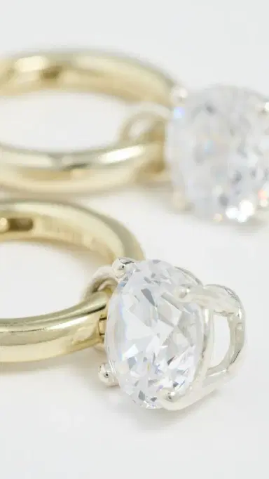 Shashi Roux Huggie Hoop Earrings Gold One Size | Thumbnail 4