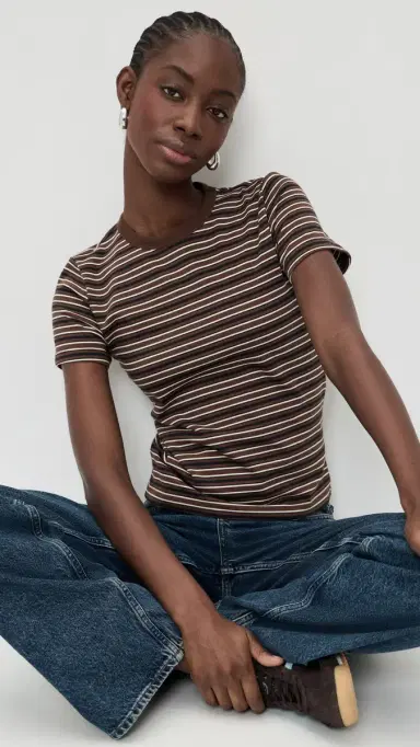 Pistola Alba T-Shirt Bruna Black Stripe | Thumbnail 2