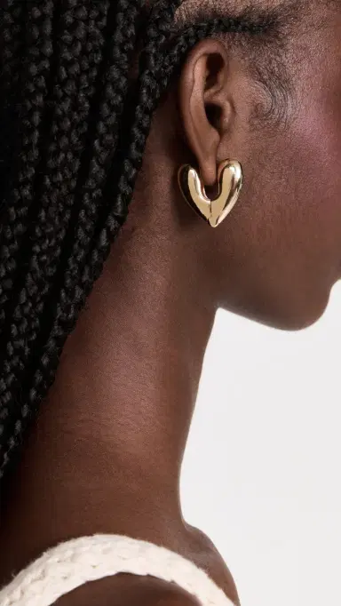 Annika Inez Large Heart Hoops | Thumbnail 3