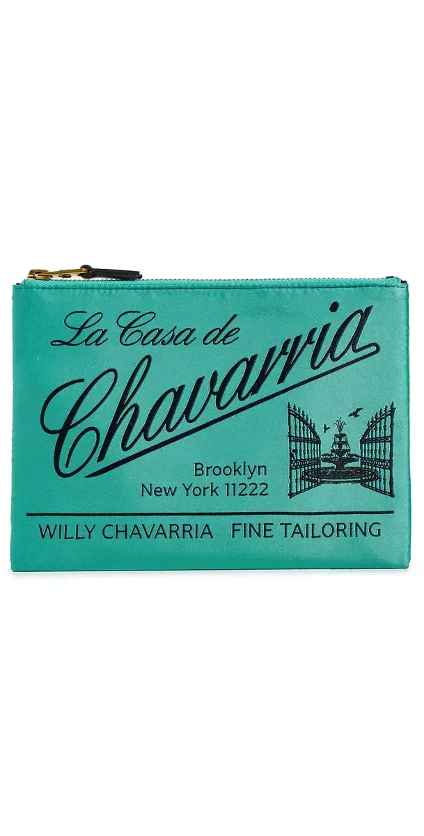 Willy Chavarria Label Pouch Uniform Green One Size