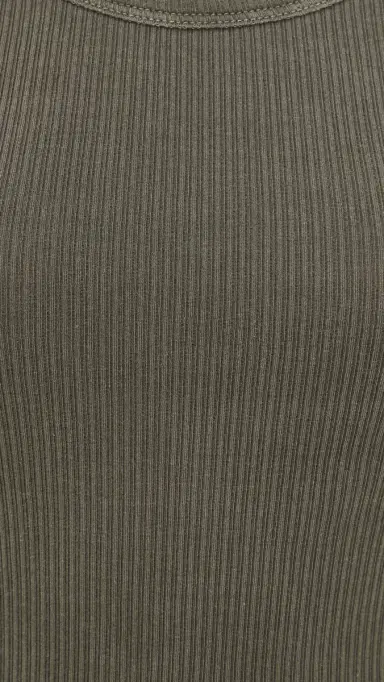 James Perse Ribbed Cami Tank Army Green | Thumbnail 6