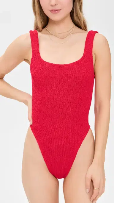 Hunza G Square Neck One Piece Red One Size | Thumbnail 5 Hunza G Square Neck One Piece Red One Size | Thumbnail 5
