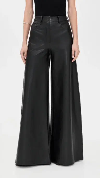 Norma Kamali Elephant Faux Leather Jeans | Thumbnail 2 Norma Kamali Elephant Faux Leather Jeans | Thumbnail 2