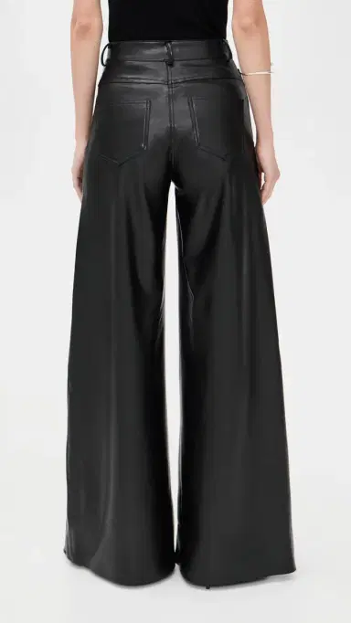 Norma Kamali Elephant Faux Leather Jeans | Thumbnail 3 Norma Kamali Elephant Faux Leather Jeans | Thumbnail 3