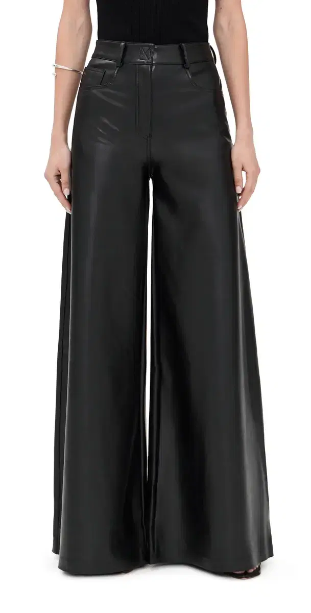 Elephant Faux eather Jeans Black