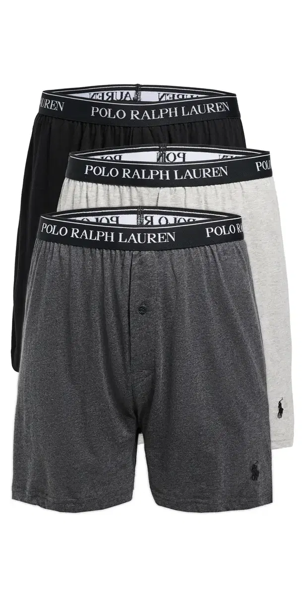 Classic Fit Knit Boxers 3 Pack Andover/adison/Polo Black