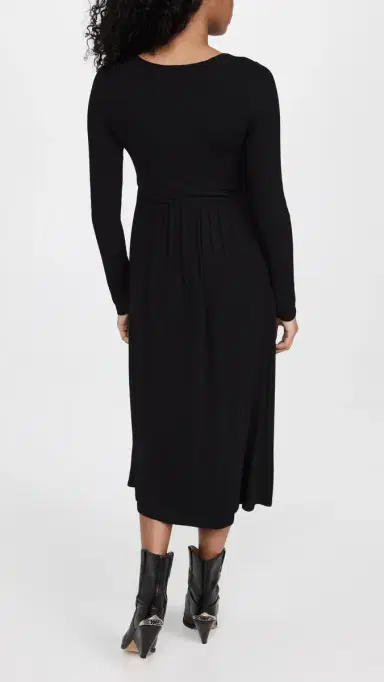 Hatch The Softest Rib Nursing Dress Black 0 | Thumbnail 3