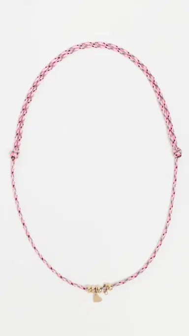 Zoë Chicco 14k Gold Midi Bitty Heart Paracord Necklace 14k Yellow Gold One Size | Thumbnail 2