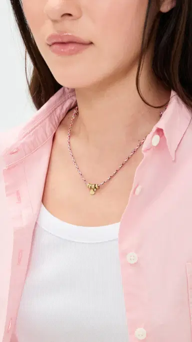 Zoë Chicco 14k Gold Midi Bitty Heart Paracord Necklace 14k Yellow Gold One Size | Thumbnail 3