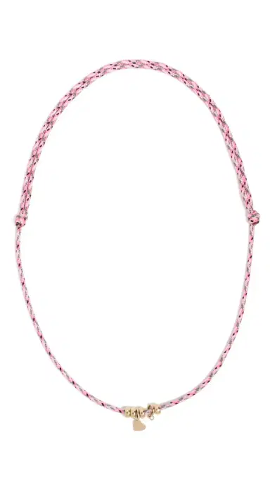 Zoë Chicco 14k Gold Midi Bitty Heart Paracord Necklace 14k Yellow Gold One Size | Thumbnail 5