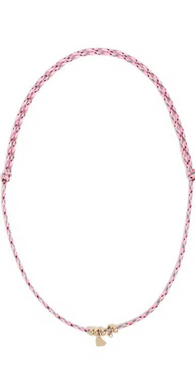 Zoë Chicco 14k Gold Midi Bitty Heart Paracord Necklace 14k Yellow Gold One Size | Thumbnail 1