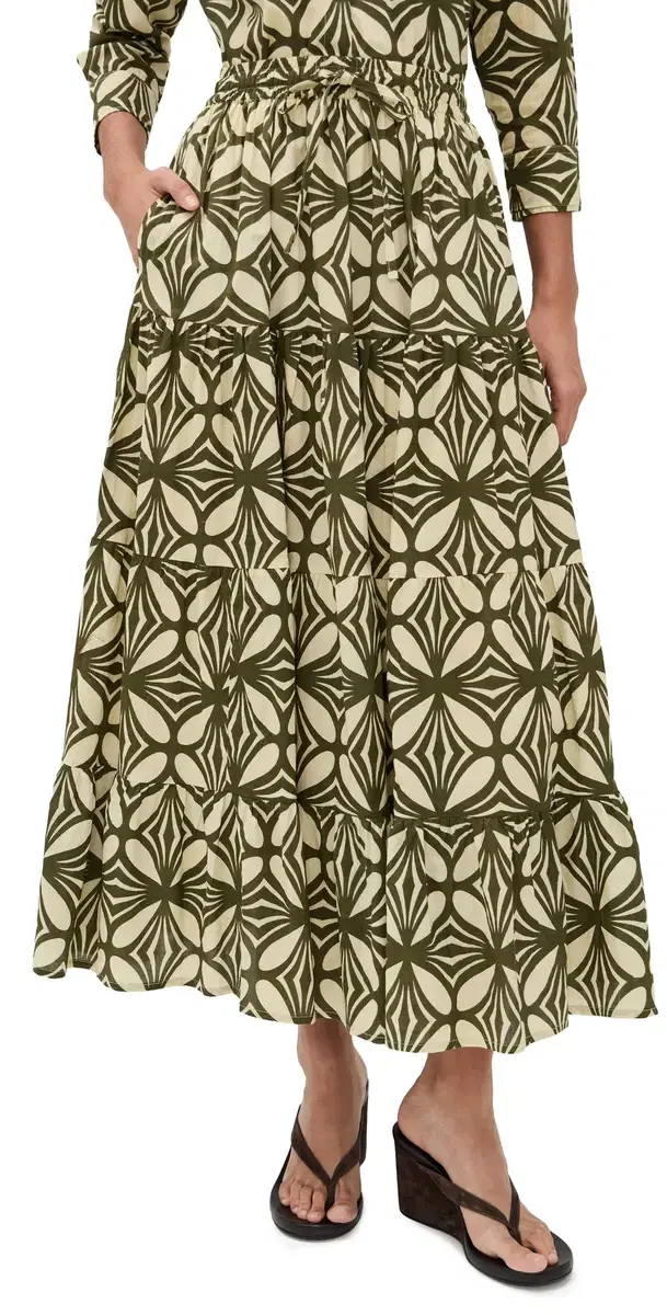 Charlotte Long Skirt Green